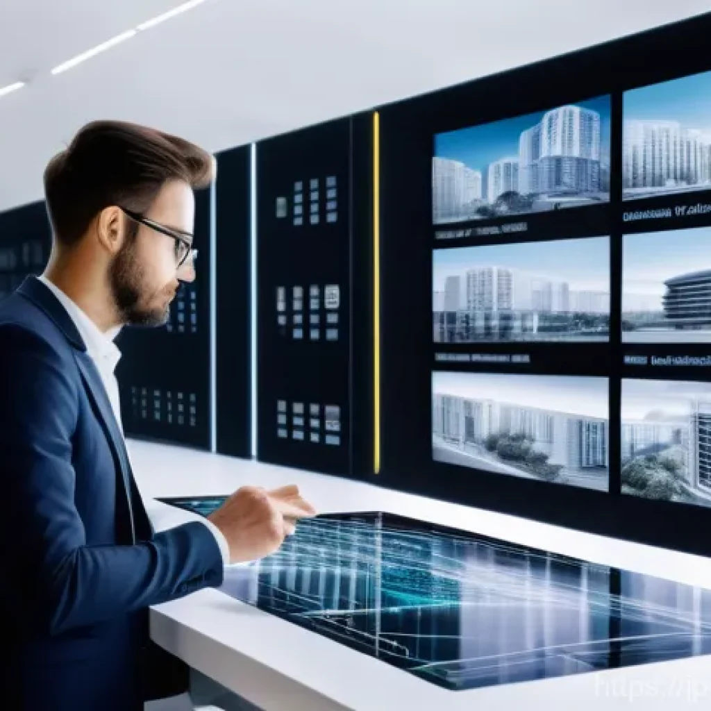 건축 시공과 기술 자문 역할 - Digital Design Collaboration in a Modern Architectural Studio**
"A diverse team of architects and en...