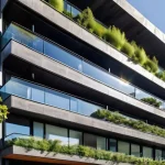 건축 시공 입문자를 위한 가이드 - **Prompt: Sustainable Urban Living - A Modern Eco-Building**
    An ultra-modern, architecturally st...