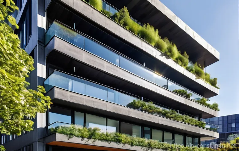 건축 시공 입문자를 위한 가이드 - **Prompt: Sustainable Urban Living - A Modern Eco-Building**
    An ultra-modern, architecturally st...