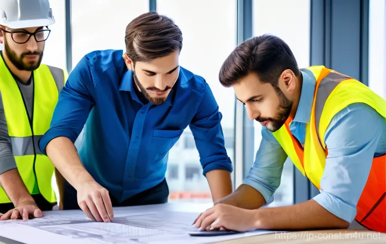 건축 시공 입문자를 위한 가이드 - **Prompt: The Smart Construction Site of Tomorrow**
    A dynamic, futuristic construction site duri...