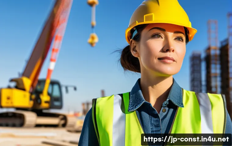 시공 현장에서의 기술 자료 활용법 - **Prompt 1: Cloud-Powered Site Supervisor**
    "A confident female construction site supervisor, in...